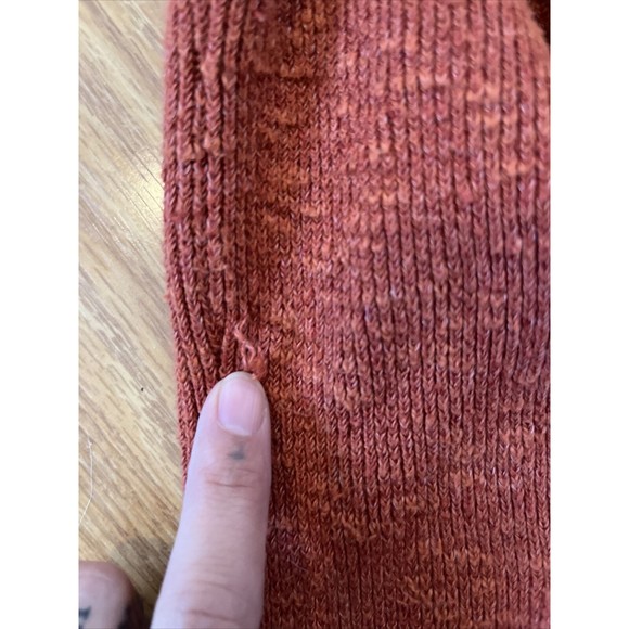 Free People Color Block Orange Cream Flared Sleeve Sweater Dress Size Small - Picture 13 of 13